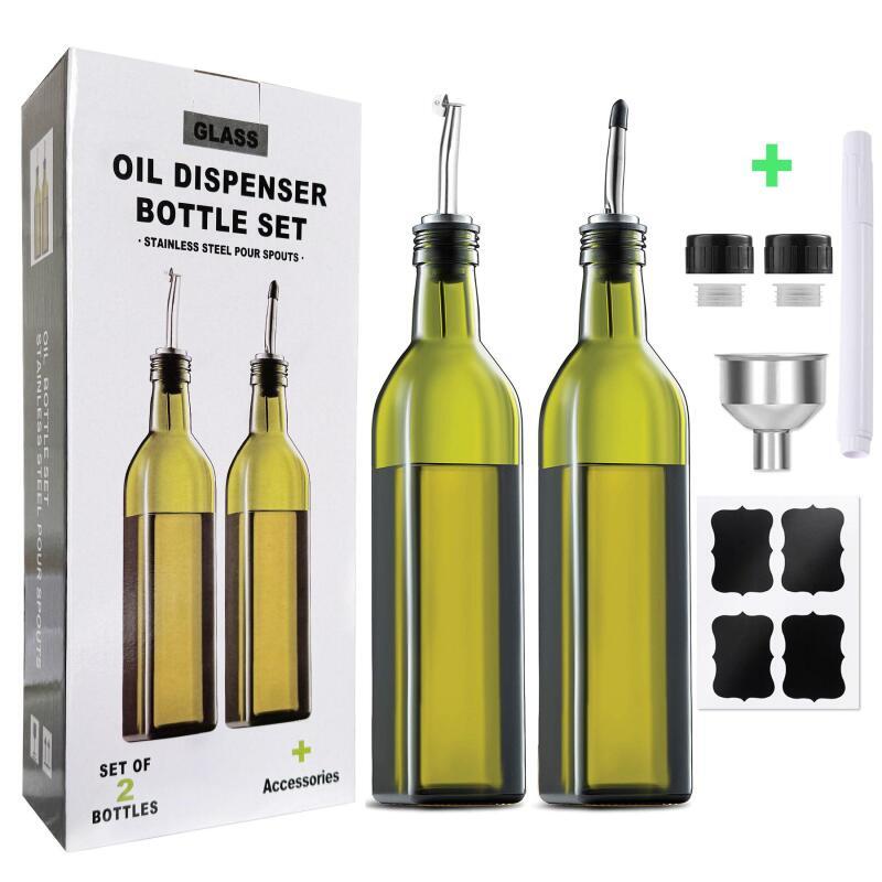 Kitchen Glass Baking Set - Distributeur d'huile et de vinaigre en