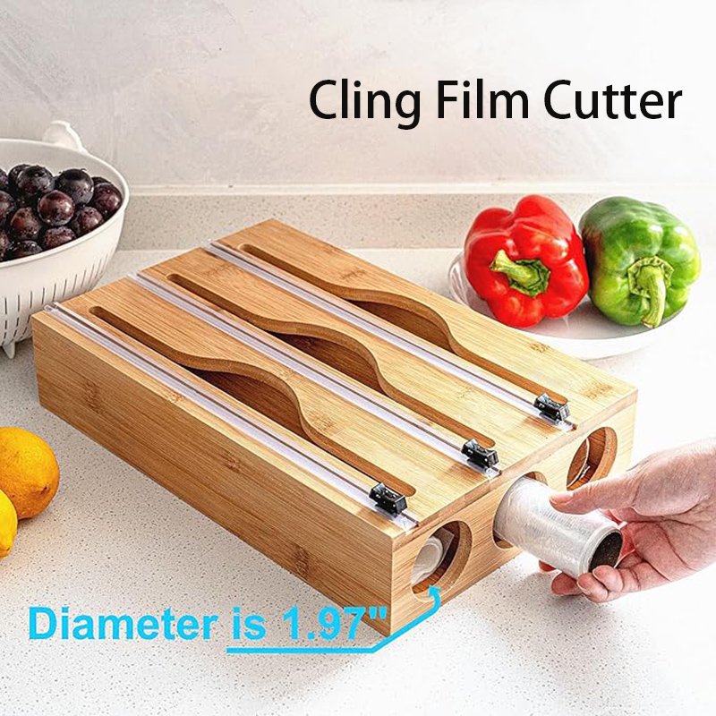 Kitchen Baking Tray Storage - Boîte de découpe 3-en-1 en bambou