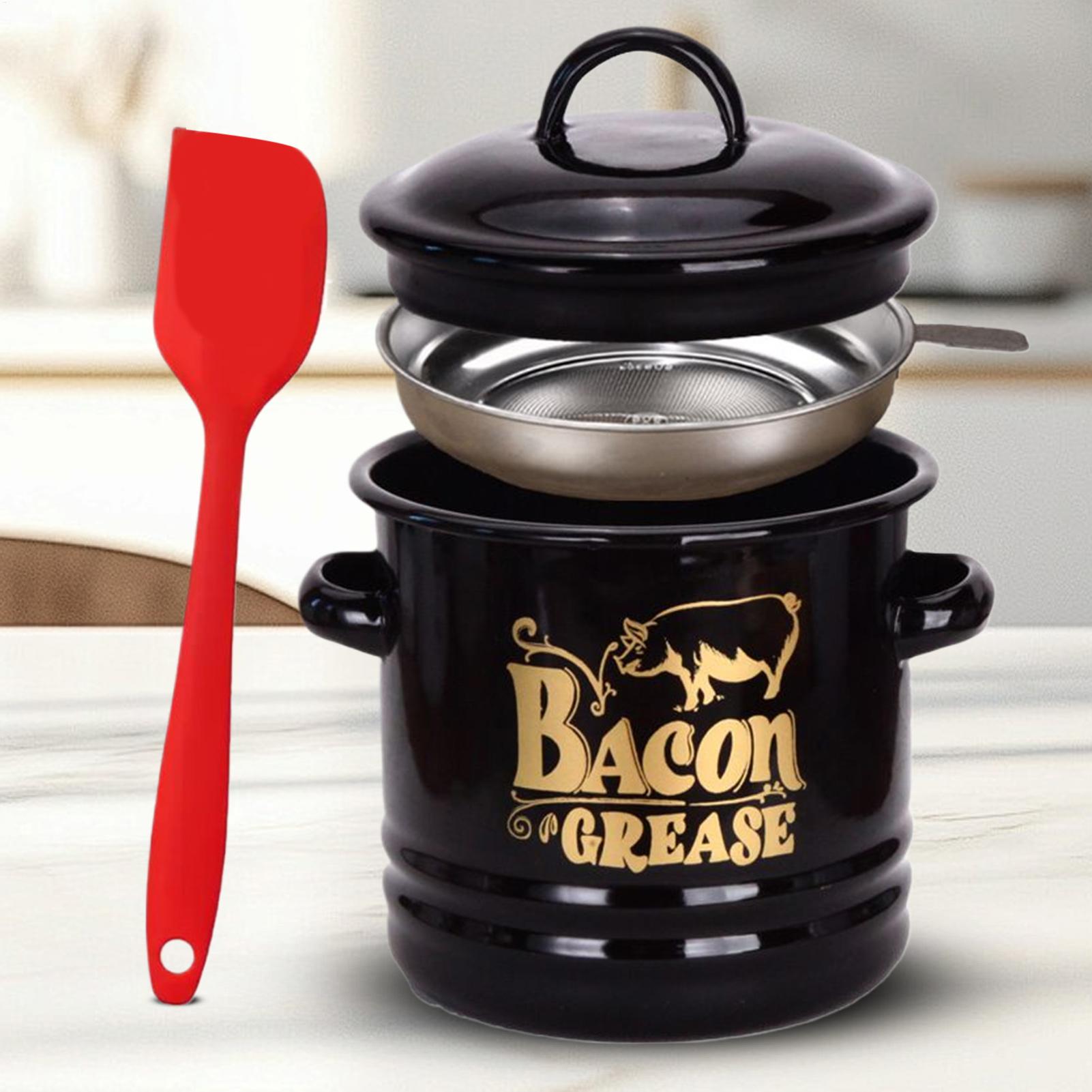 Kitchen Baking Canisters - Récipient de graisse pour bacon 1200ml,