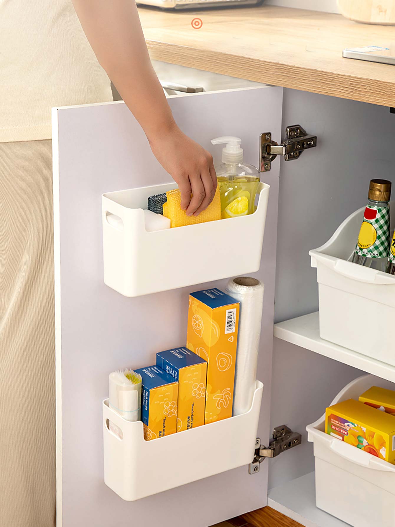 Kitchen Baking Tray Storage - Organisateur de porte d'armoire sans perçage,