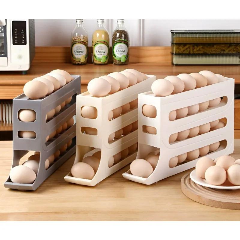 Kitchen Baking Tray Storage - Réfrigérateur oeufs boîte de rangement roulant