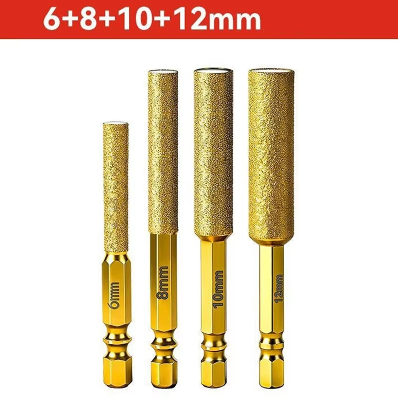 Rolling Pin Marble - Mèches diamantées à tige hexagonale, perçage