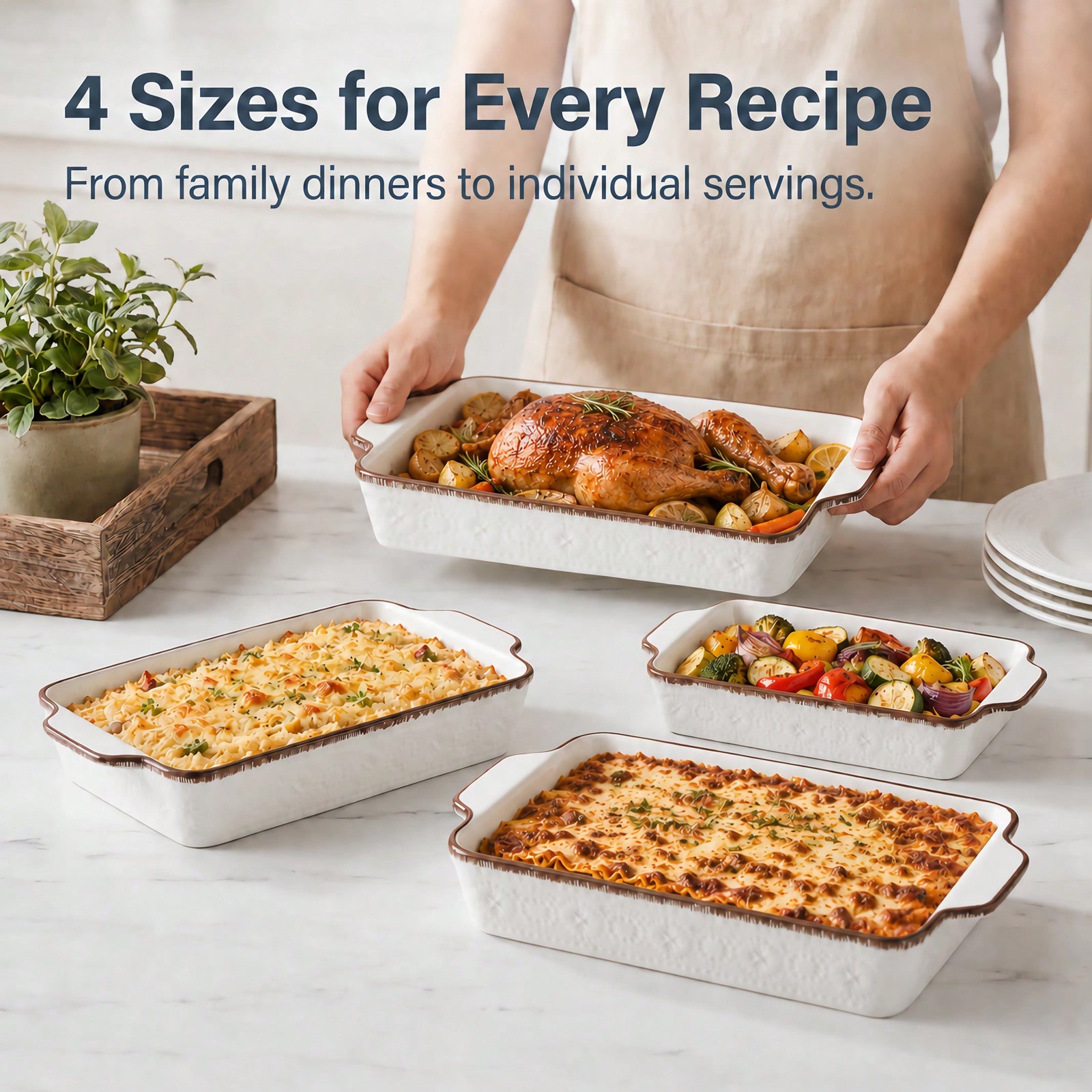 Plats à gratin pour four, plat - Kitchen Glass Baking Set avis et prix
