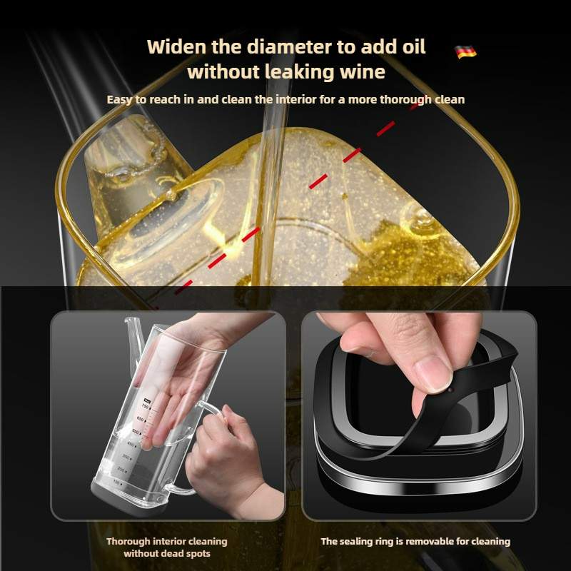 Bouteille d'huile en verre à h - Kitchen Baking Essentials avis et prix
