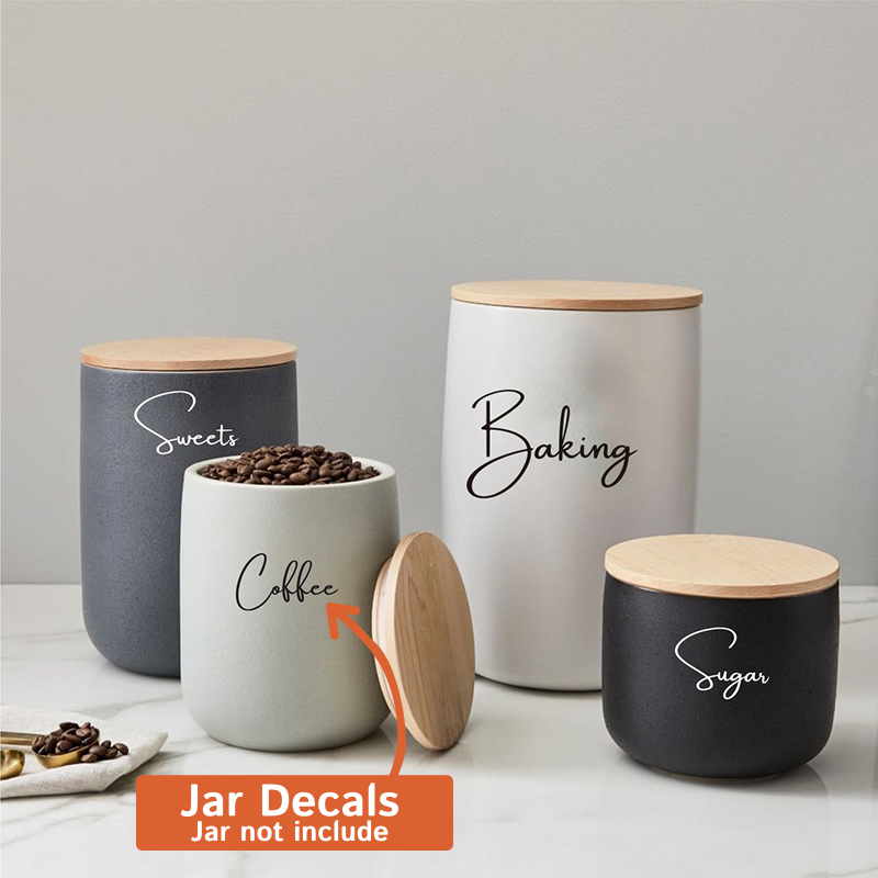 Autocollant uniquement 8 pièce - Kitchen Baking Canisters avis et prix