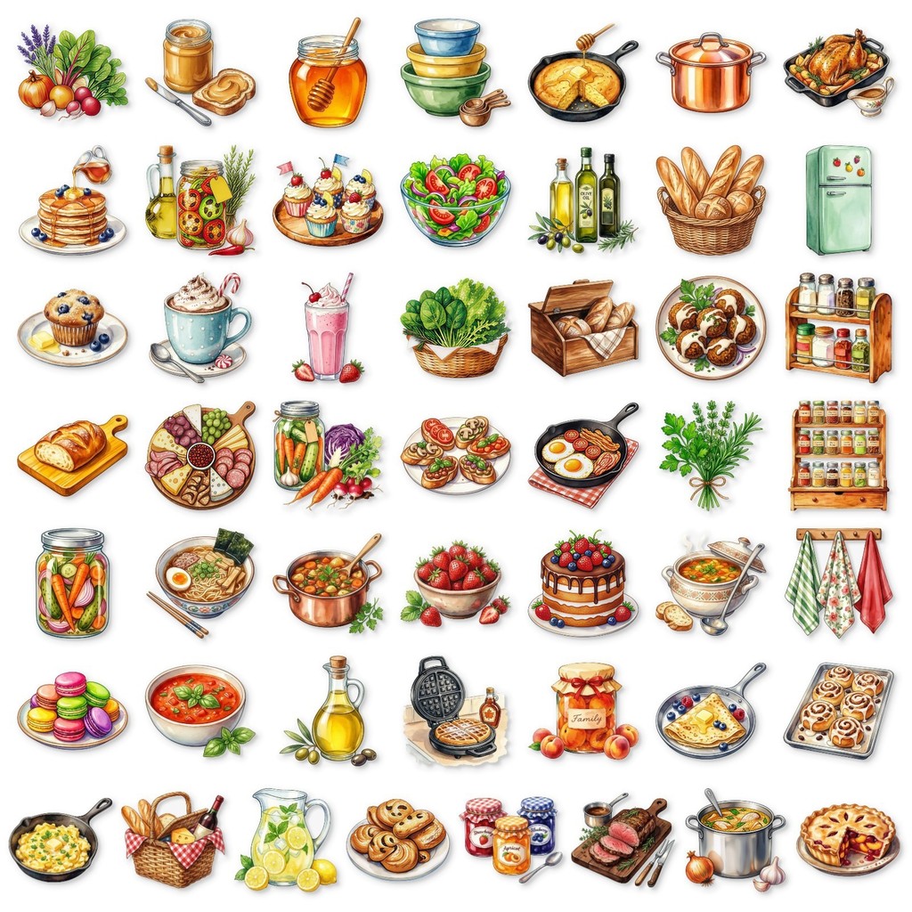 50 autocollants transparents e - Baking (Kitchen Ingredient) avis et prix