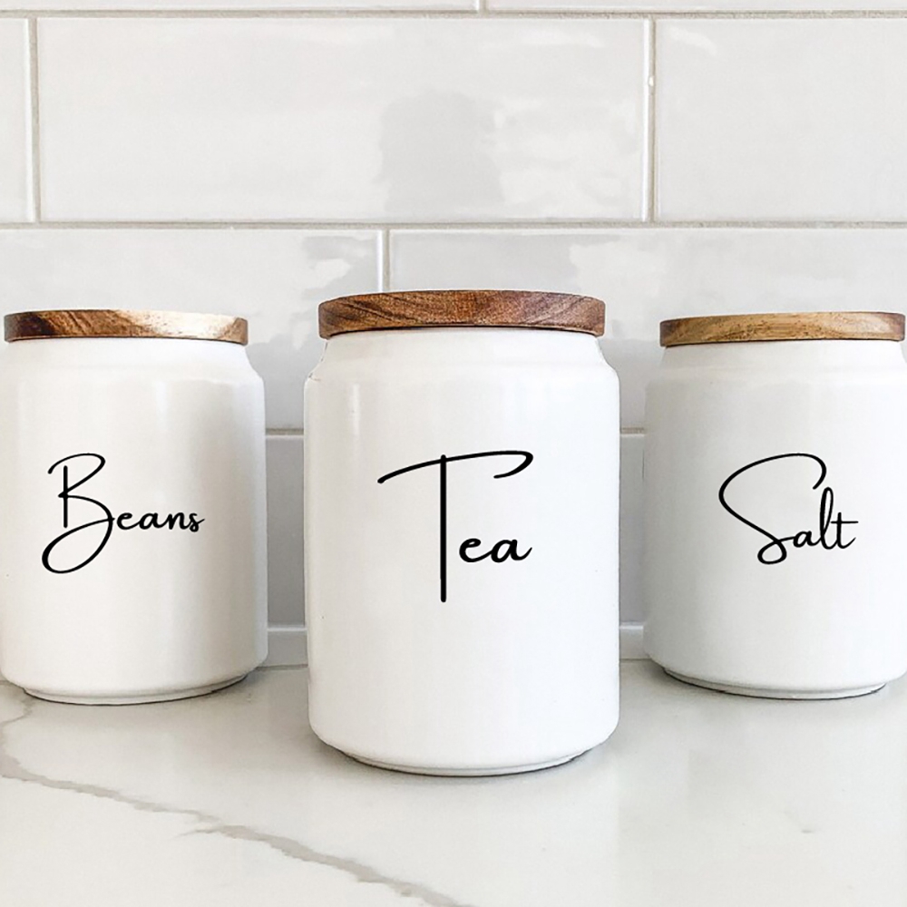 Étiquettes autocollantes imper - Kitchen Baking Canisters avis et prix