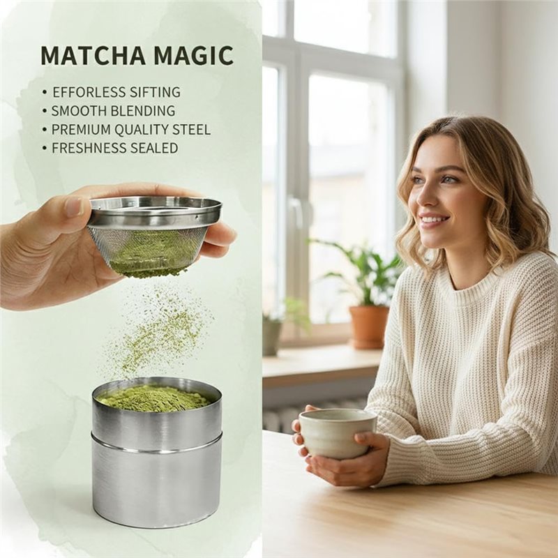 Tamis à poudre de matcha en ac - Kitchen Baking Canisters avis et prix
