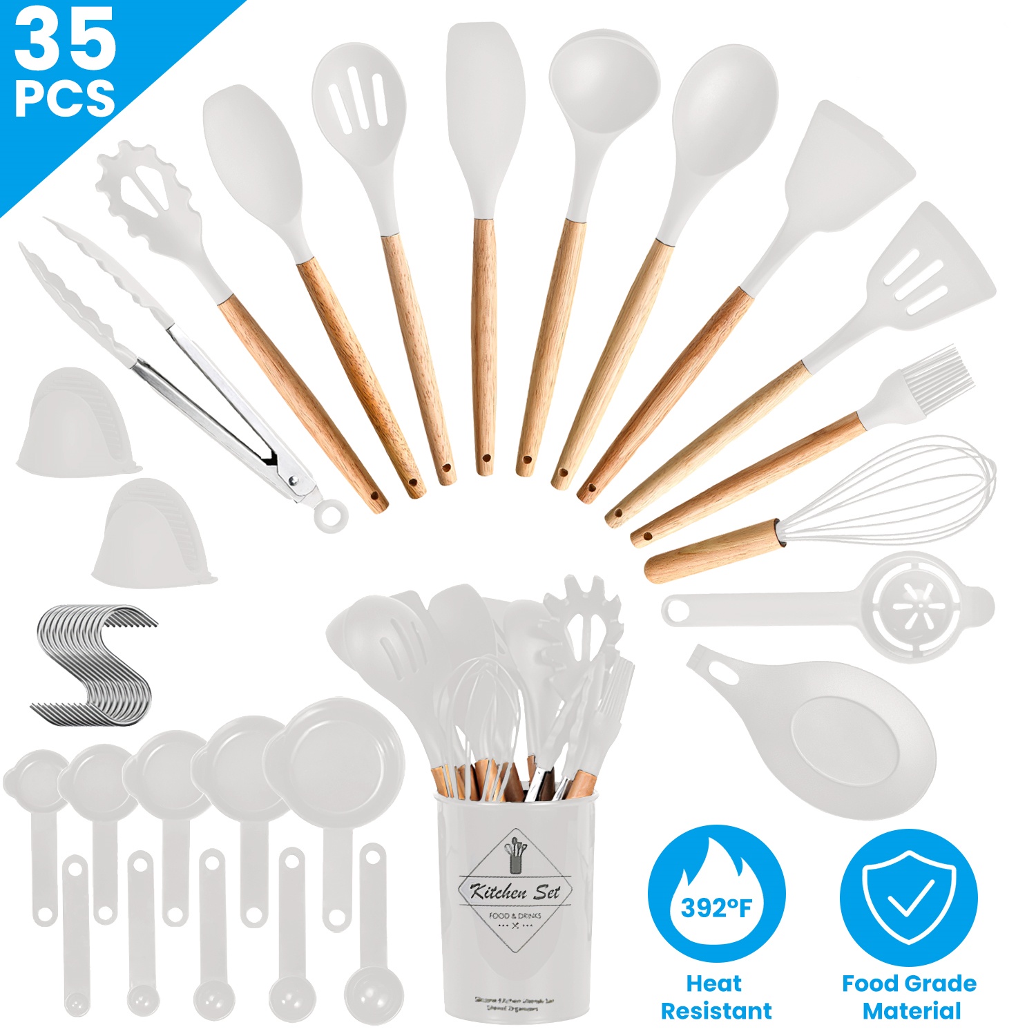 Ensemble de 35 ustensiles de c - Kitchen Baking Necessities avis et prix