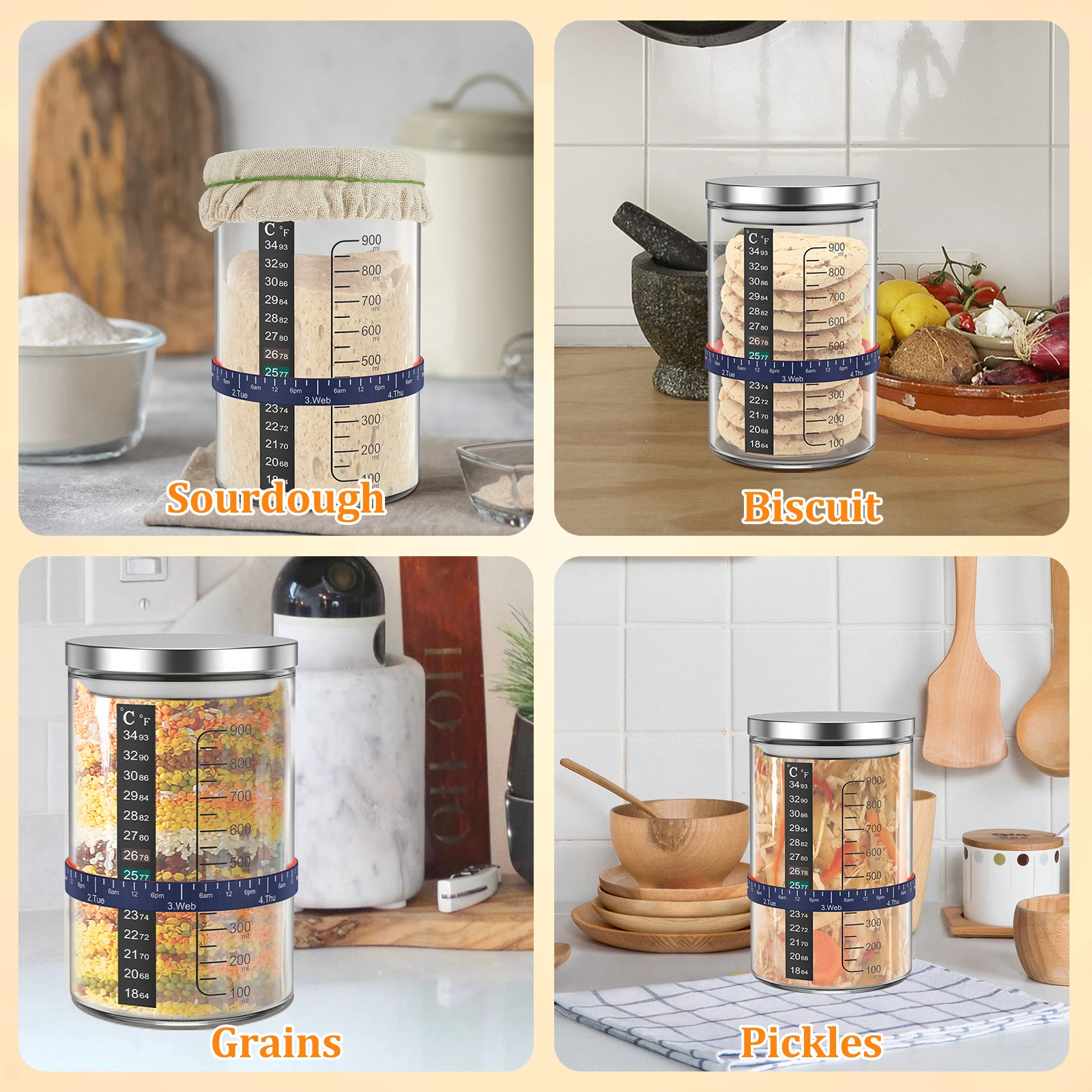 Pot en verre transparent de 90 - Kitchen Baking Soda avis et prix